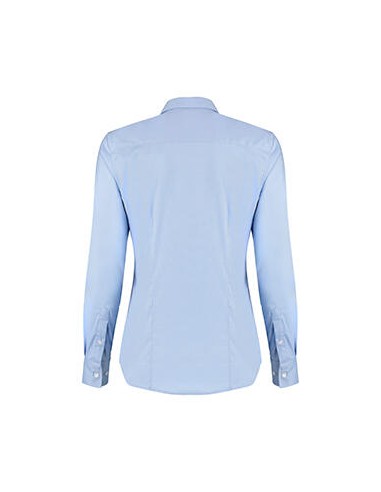 KUS-KK782-Womens Tailored Fit Stretch Oxford Shirt Long Sleeve